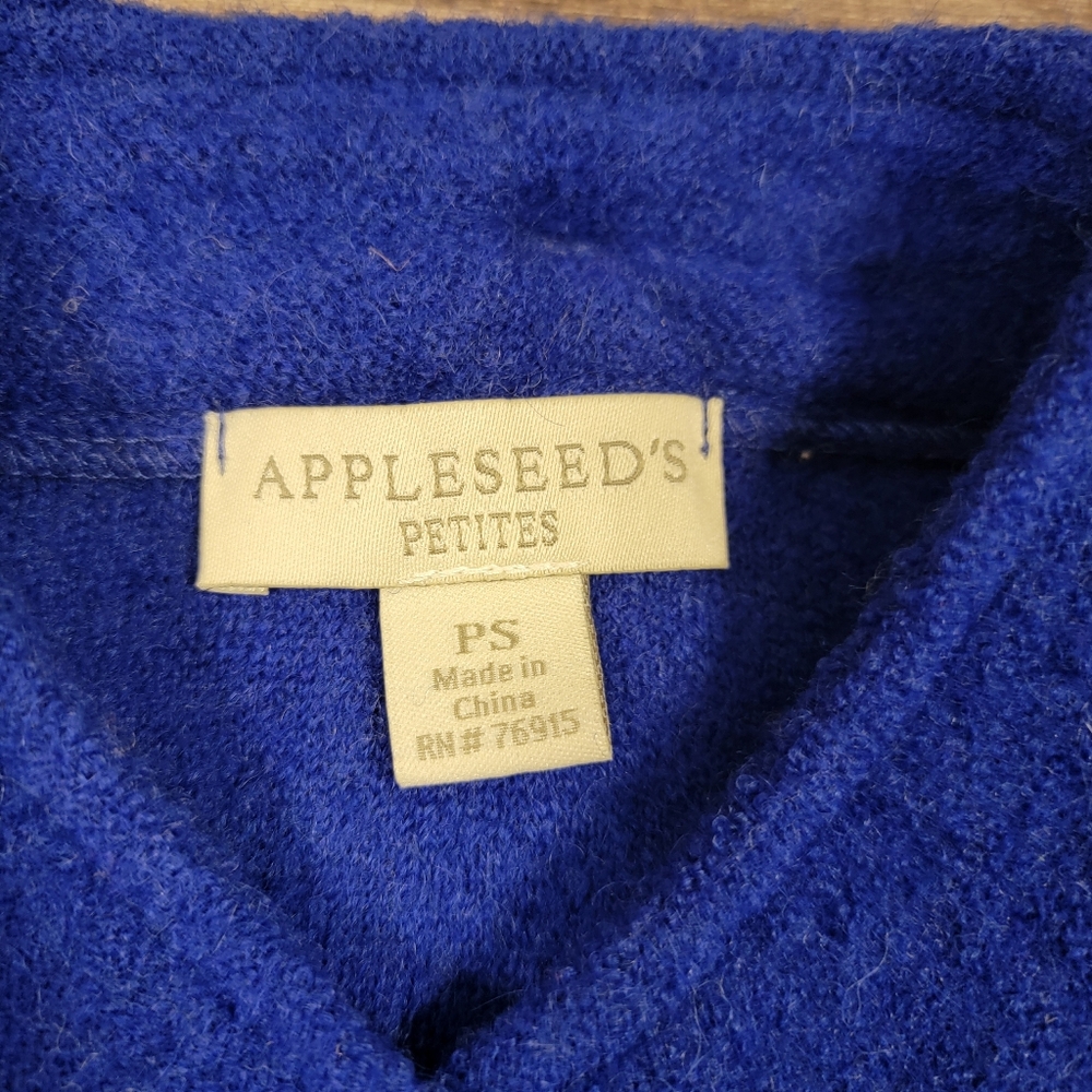 Appleseeds Ps Wool Button Front Jacket Royal Blue… - image 5